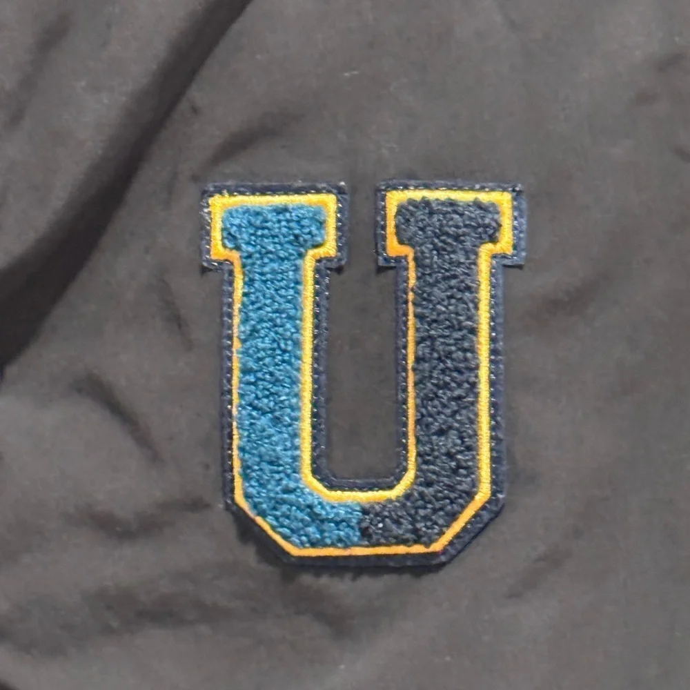 Zara Kids Black and Cream Varsity Jacket